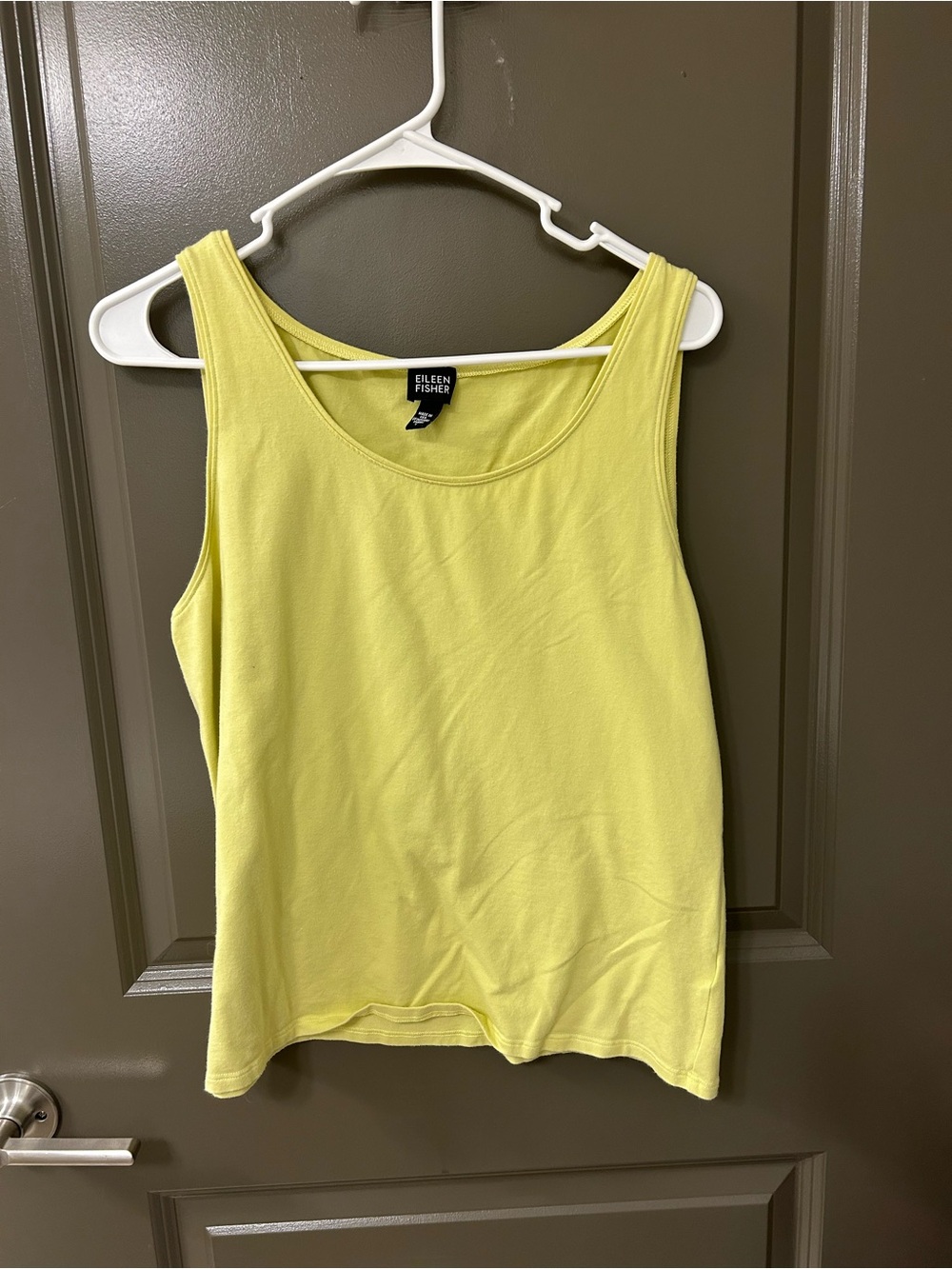 Eileen Fisher Yellow/Green Scoop Neck Tank